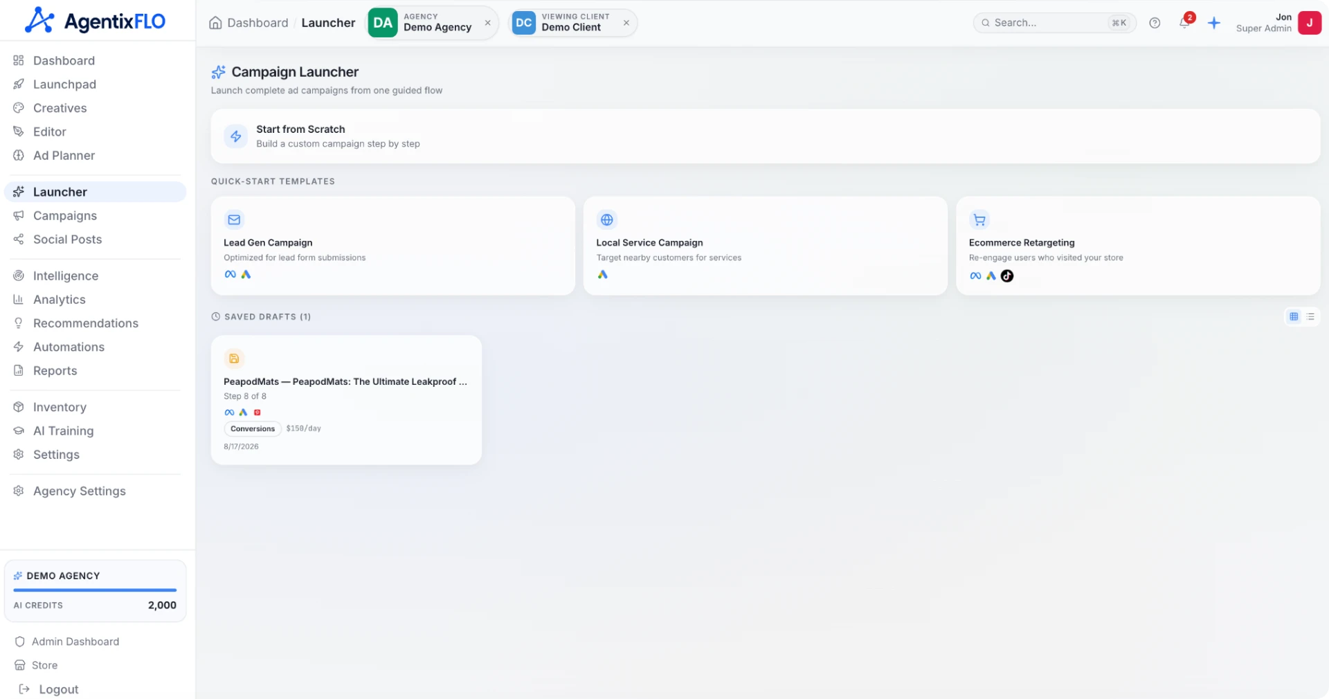 AgentixFLO product screenshot