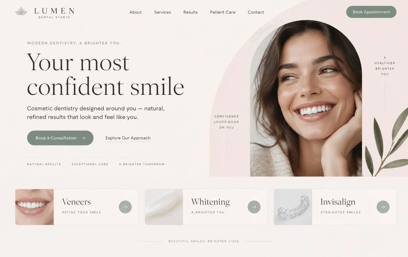 Lumen Dental Studio template preview