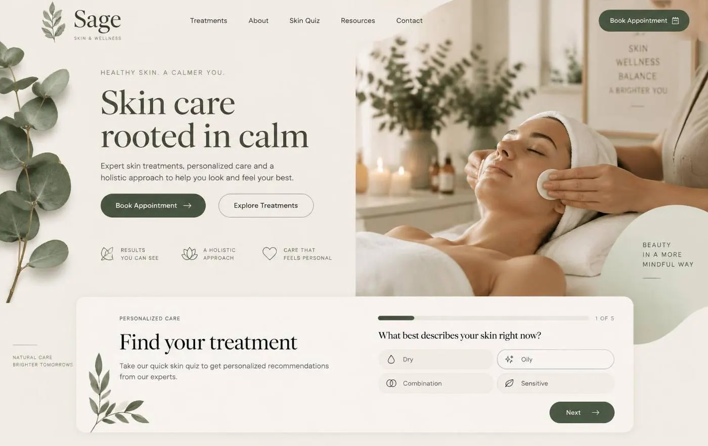 Sage Skin & Wellness template preview